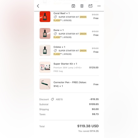 Manicurist Green Flash Gel Manicure Set - USED ONCE - Picture 6 of 6